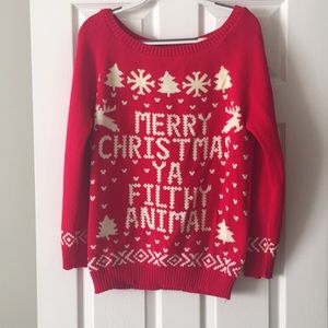 Merry Christmas Ya Filthy Animal Sweater